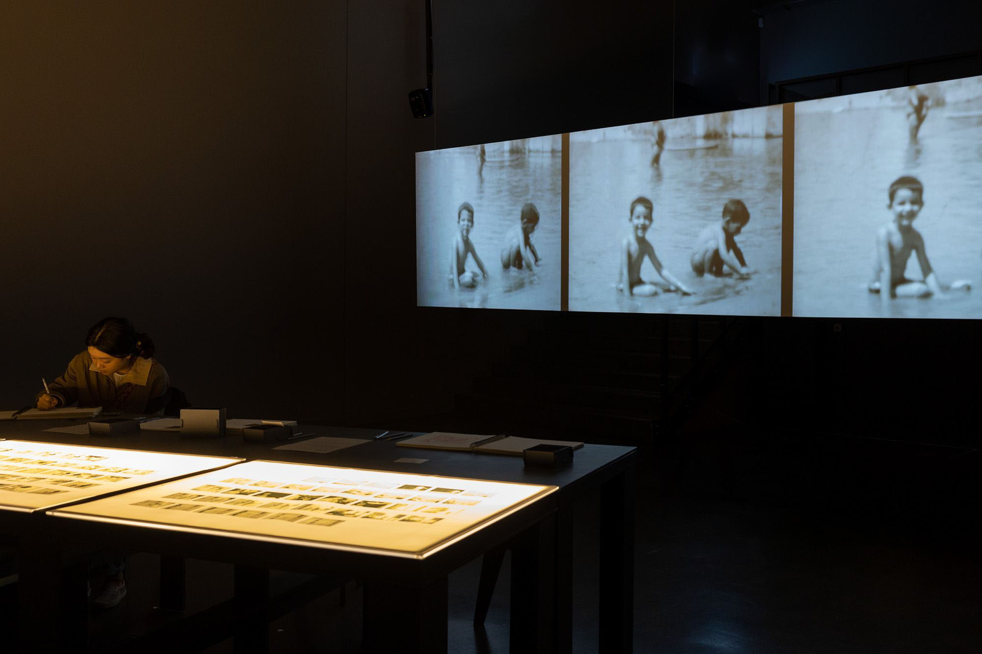 Tamer El Said, "Borrowing a Family Album, 2023. Video installation. Photo by Corinna Mehl